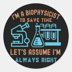 Adesivo Aniversário de Biofísico, Eu Amo Biofísica5