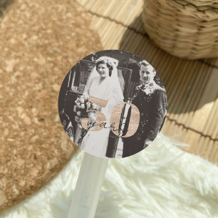 Adesivo Aniversário de Bodas de Ouro Então & Agora 50 anos