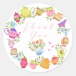 Adesivo Aniversário de bules e cobaias