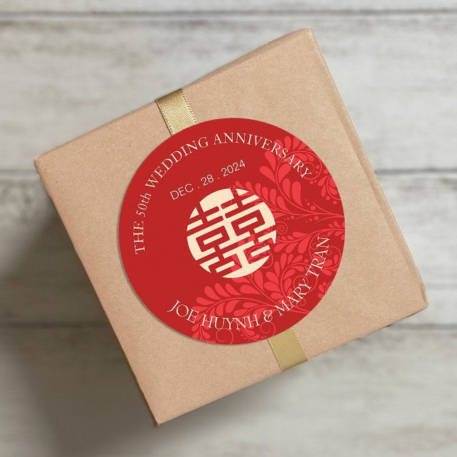 Adesivo Aniversário de Casamento da Felicidade Dupla Tradi (Criador carregado)