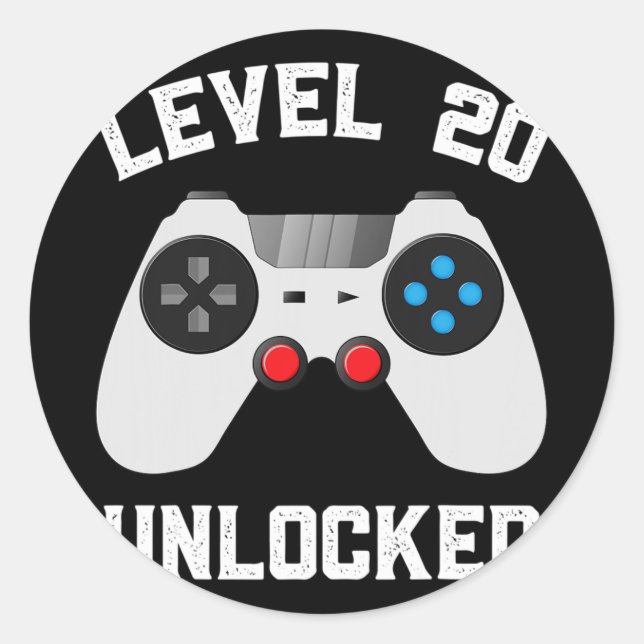 Adesivo Aniversário de Casamento de 20 Engraçado Desbloque (Frente)