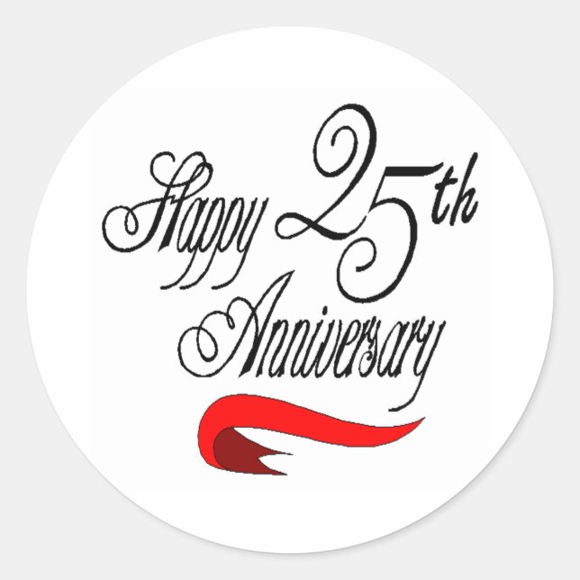 Adesivo aniversário de casamento de 25 (Frente)