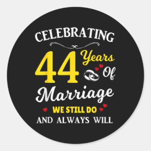 Adesivo Aniversário de Casamento de 44
