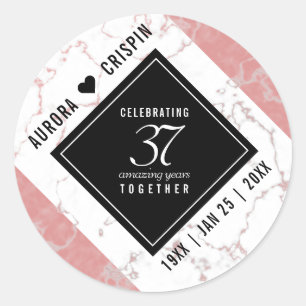 Adesivo Aniversário de Casamento de Alabastro