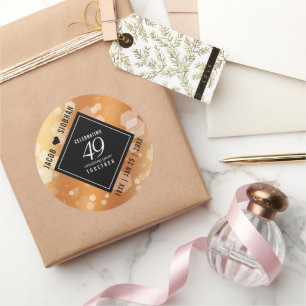 Adesivo Aniversário de Casamento de Cobre