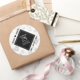 Adesivo Aniversário de Casamento de Diamante Elegante 75