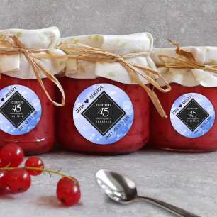 Adesivo Aniversário de Casamento do Elegante 45º Sapphire