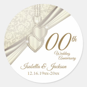 Adesivo Aniversário de Casamento Elegante