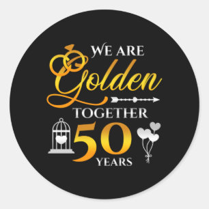 Adesivo Aniversário de Casamento Masculino 50 Anos Juntos 