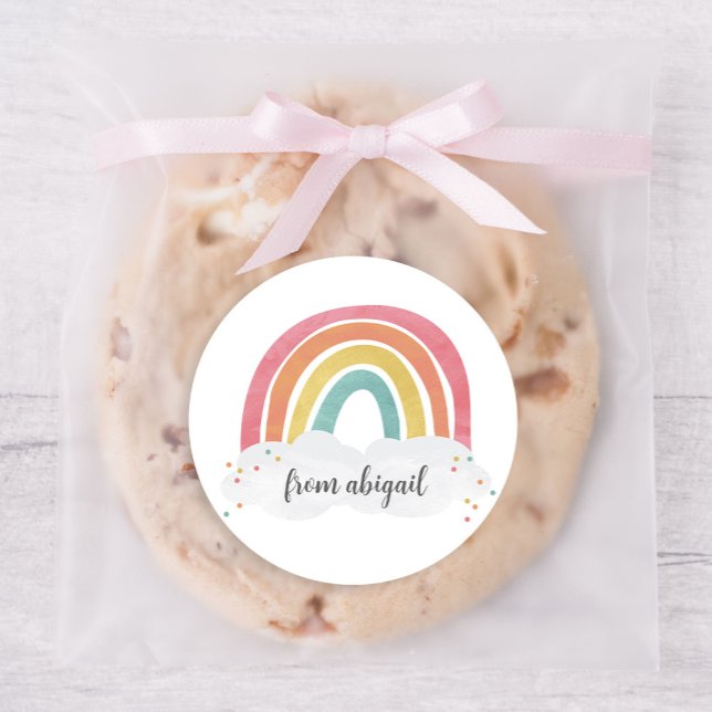 Adesivo Aniversário de criança Colorido de Caligrafia Arco (Criador carregado)