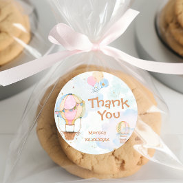 Adesivo Aniversário de criança de balões de ar quente com 