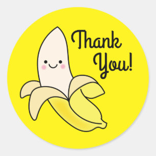 Adesivo Aniversário de criança de Banana Cute