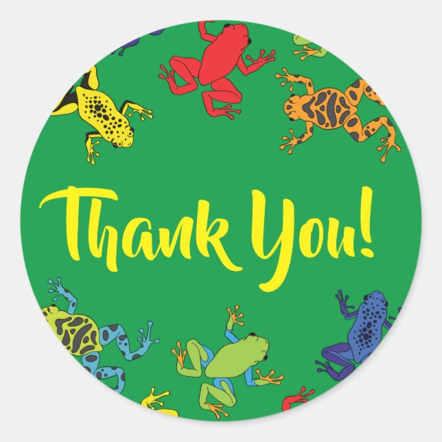 Adesivo Aniversário de criança de Sapos de árvores (Frente)