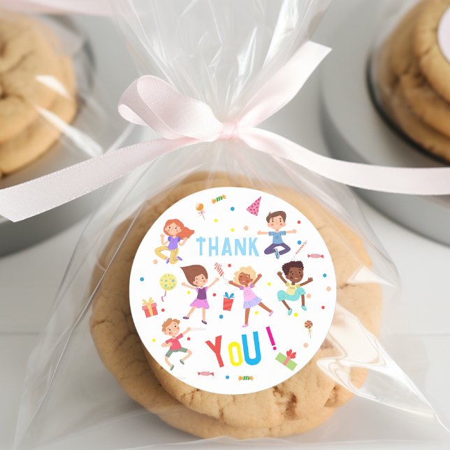 Adesivo aniversário de criança do parque de saltos de vamo (Criador carregado)