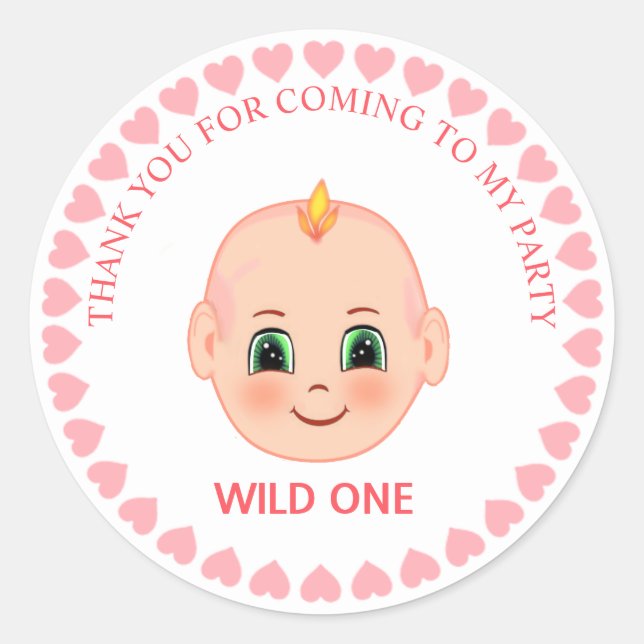 Adesivo Aniversário de criança Obrigado (Frente)