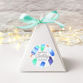 Adesivo Aniversário de criança Personalizado do Picolé Azu