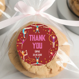 Adesivo Aniversário de desportista de acrobacias e ginásti