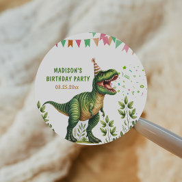 Adesivo Aniversário de Dinossauro