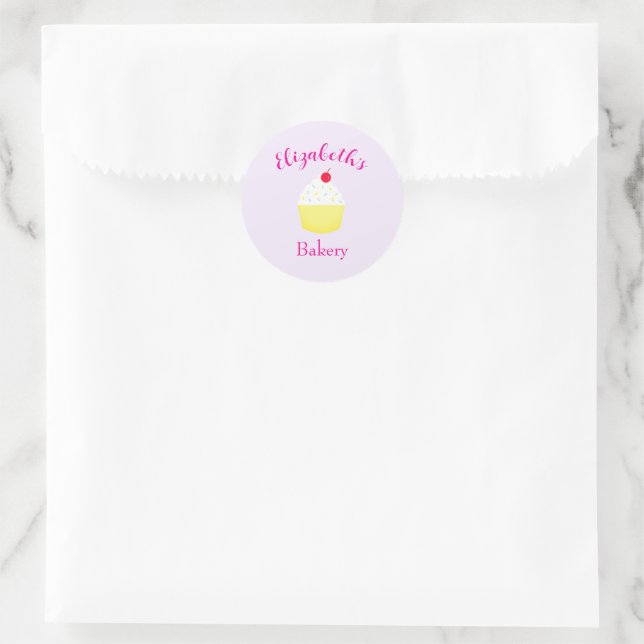 Adesivo Aniversário de Fazer Cupcake (Bolsa)
