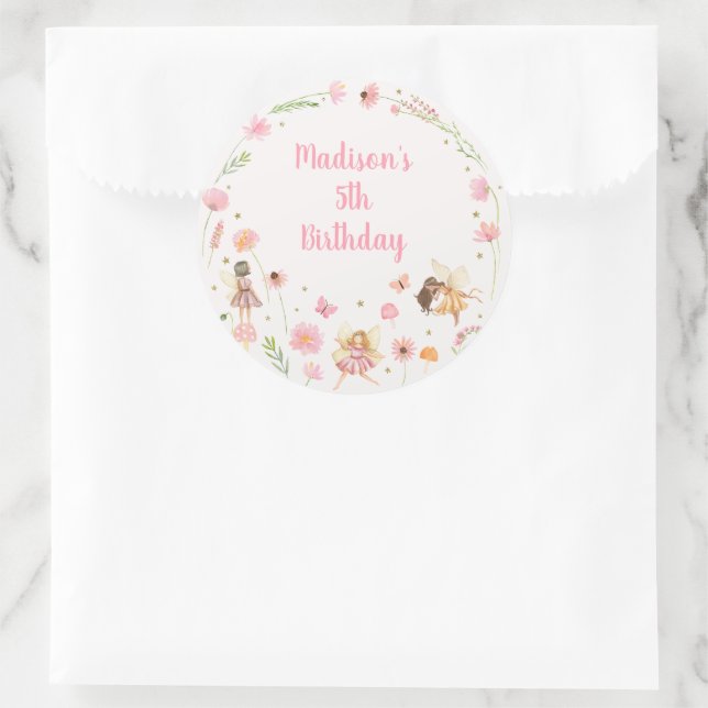 Adesivo Aniversário de Floral do Jardim das Fadas Magnétic (Bolsa)