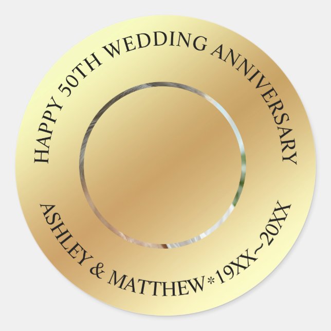 Adesivo Aniversário de Foto Personalizada (Frente)