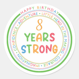 Adesivo Aniversário de Foto Personalizada Simples Moderna