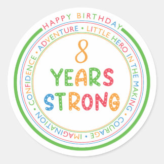 Adesivo Aniversário de Foto Personalizada Simples Moderna