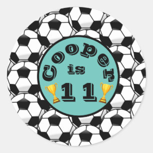 Adesivo Aniversário de futebol azul