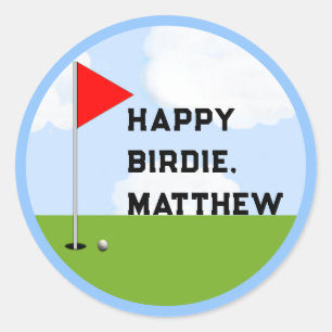 Adesivo Aniversário de Golfe Personalizado