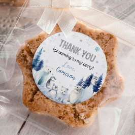 Adesivo Aniversário de inverno de animais árcticos