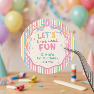 Adesivo Aniversário de Menina Caprichosa Colorida