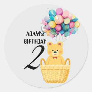 Adesivo aniversário de nome personalizado