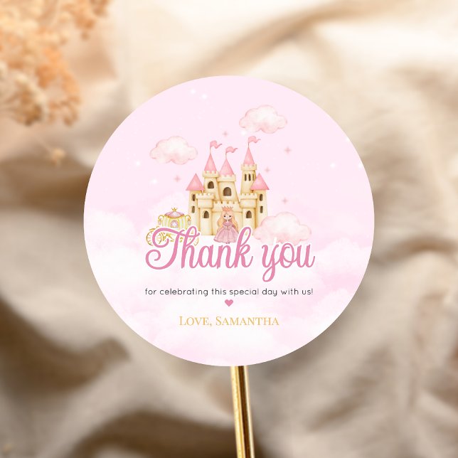 Adesivo Aniversário de Princesa (Four Ever Princess Birthday Party Sticker)