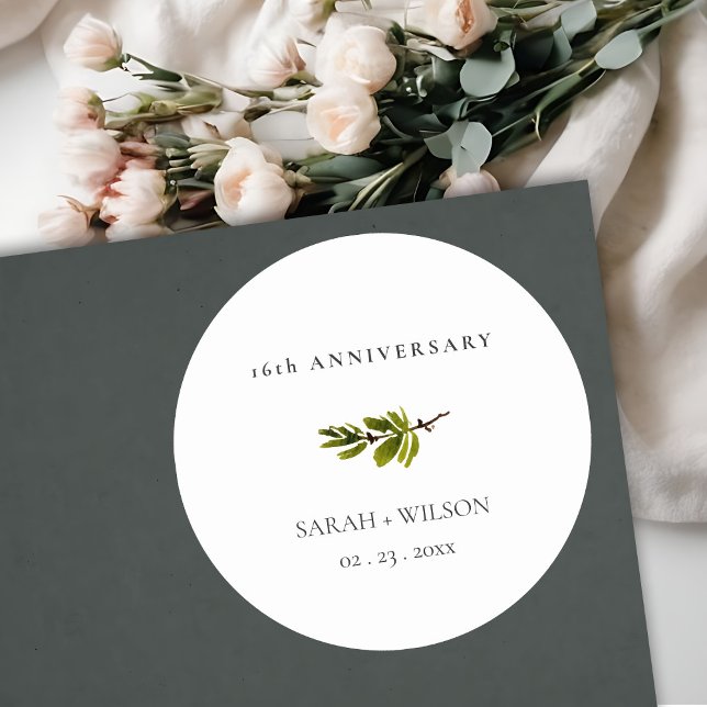 Adesivo Aniversário de qualquer ano com uma ramificação de (Criador carregado)