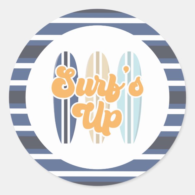 Adesivo Aniversário de surfboard surf (Frente)