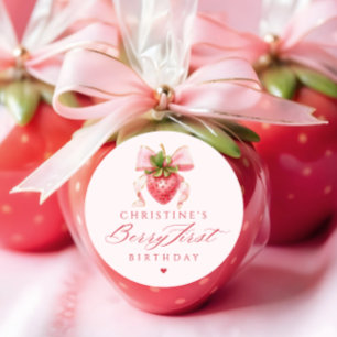 Adesivo Aniversário de Um Ano da Coquette Berry