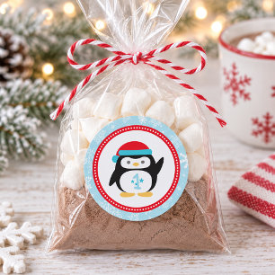 Adesivo Aniversário de Um Ano do Pinguim do Inverno MÁGico