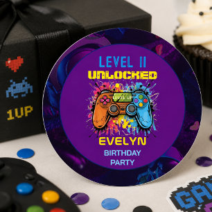Adesivo Aniversário de Video Game Game On Level Up