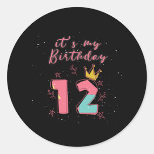 Adesivo Aniversário do 12 de Aniversário