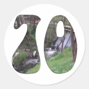 Adesivo aniversário do 70
