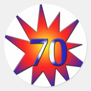 Adesivo aniversário do 70