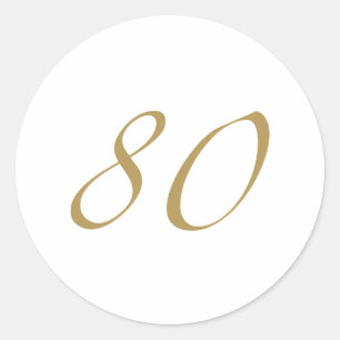 Adesivo aniversário do 80