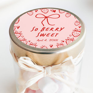 Adesivo Aniversário do Arco Coqueteiro de Morango