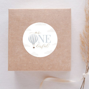 Adesivo Aniversário do Balão de Ar Quente Maravilhoso