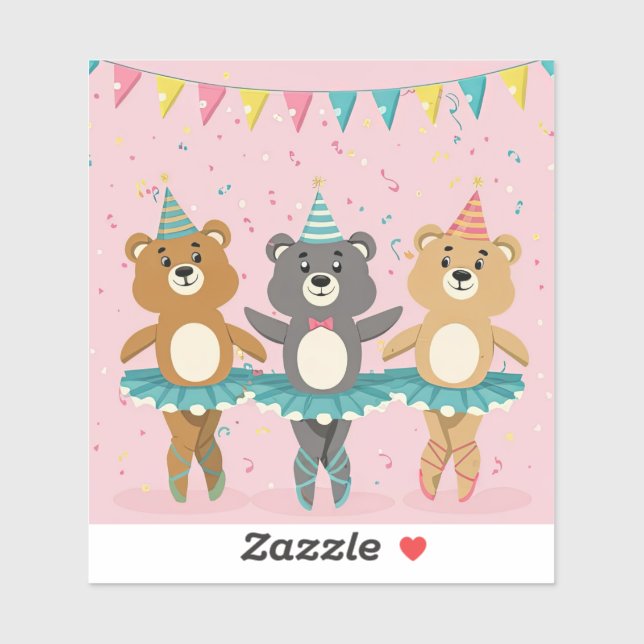 Adesivo Aniversário do balé (Folha)