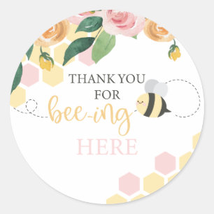 Adesivo Aniversário do Bebê Dia de Bumblebee Obrigado