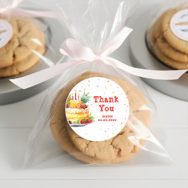 Adesivo aniversário do bolo de aniversário da Fruta