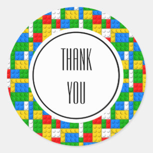 Adesivo Aniversário do Building Bricks