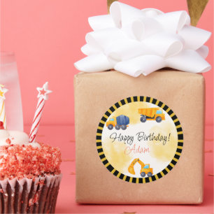 Adesivo Aniversário do Caminhão de Construção