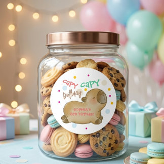 Adesivo Aniversário do capivara Capy